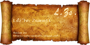 Léhn Zsanett névjegykártya
